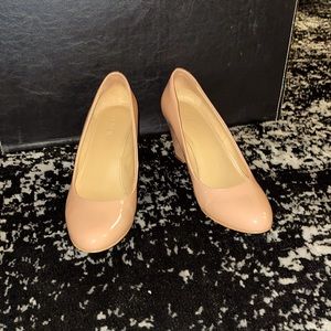 Nude Patent Wedges